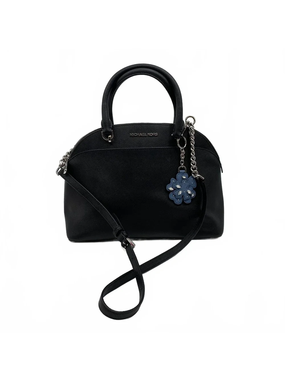 Michael Kors Black Leather Crossbody Bag | OS Regular